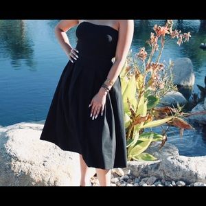 THEORY STRAPLESS BLACK DRESS